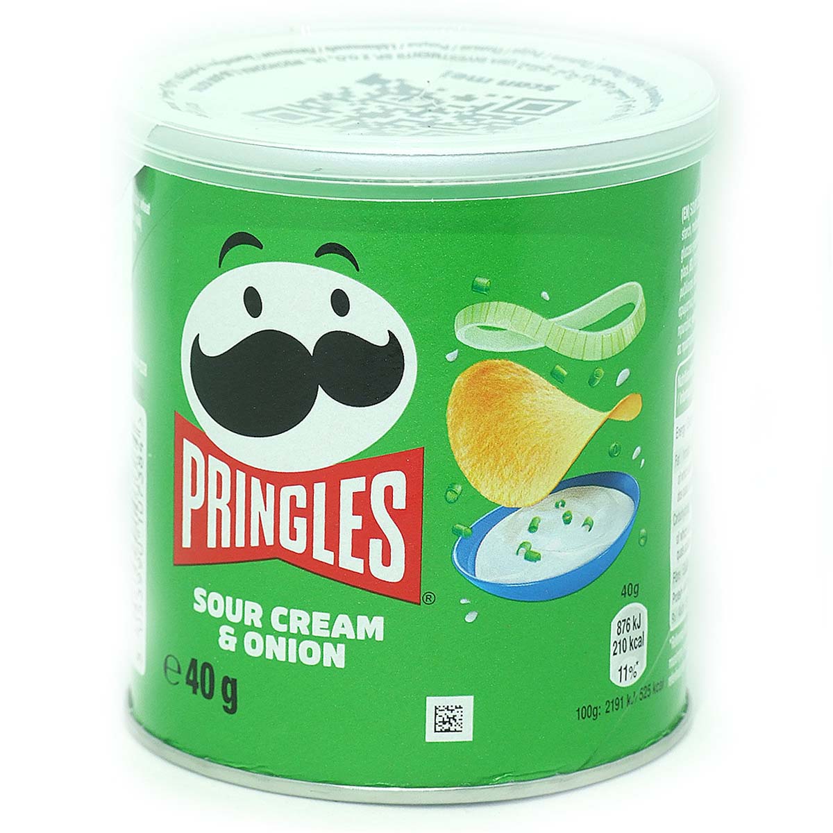 Pringles Sour Cream and Onion Flavour 12 x 40g Unmarked Packs.